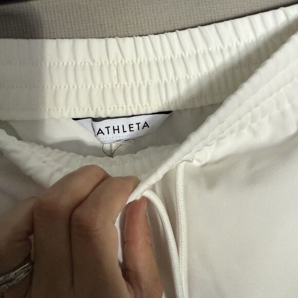 Athleta Pants Extra Large 16 Endeavor White Womens Relaxed Drawstring Lounge - Picture 5 of 7
